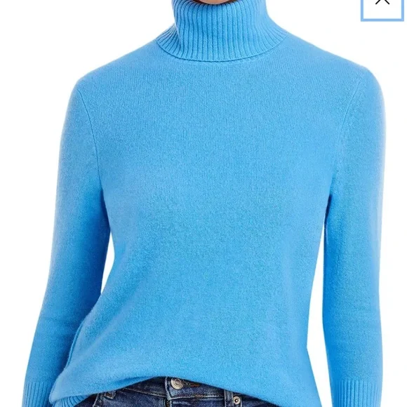 Aqua 100% Cashmere turtleneck sweater - Main Image